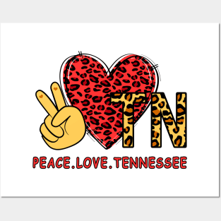 Peace Love Tennessee Posters and Art